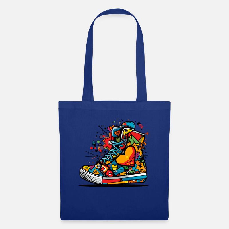Liebe Sneaker Graffiti - Stoffbeutel - Royalblau