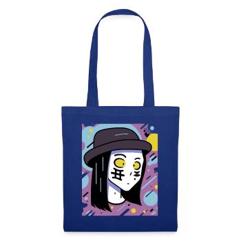 manga anime : artistique, fille colorée avec hu - Sac en tissu - bleu royal - Devant