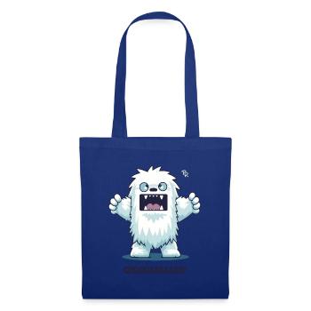 Petit yéti de dessin animé - Sac en tissu - bleu royal - Devant
