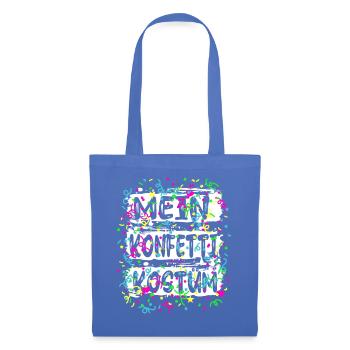 Mein Konfetti Kostüm Alaaf Helau Karneval - Stoffbeutel - Hellblau - Vorne
