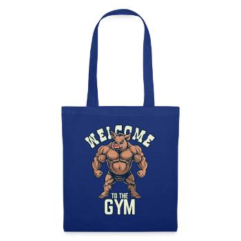 Bienvenue à la salle de sport, cochon bodybuilder - Sac en tissu - bleu royal - Devant