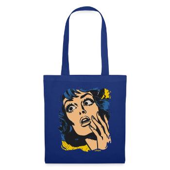 Oh mon Dieu, c’est une femme pop art - Sac en tissu - bleu royal - Devant