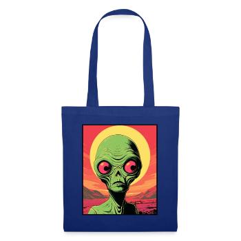 A small green alien on Mars - Tote Bag - royal blue - Front