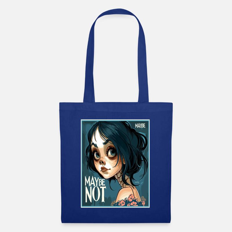 Comic Anime Mädchen, vielleicht, vielleicht nicht - Stoffbeutel - Royalblau