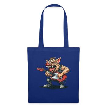 Heavy Rock Music Guitars Pig - Tote Bag - royal blue - Front