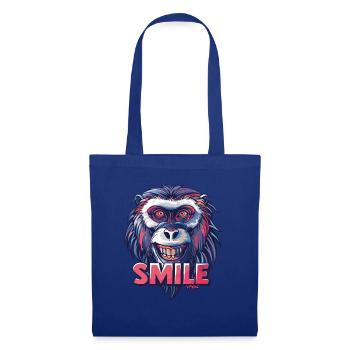 Souriez, singe, souriez - Sac en tissu - bleu royal - Devant