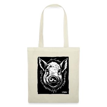 un cochon, une truie, un verrat - Sac en tissu - nature - Devant