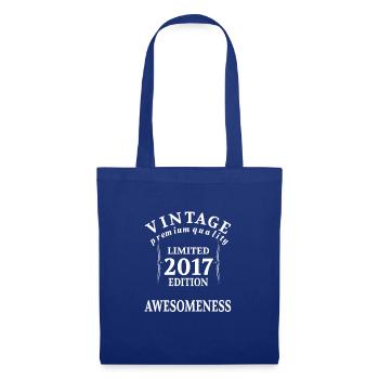 Anniversaire Millésime Né 2017 Limitée - Sac en tissu - bleu royal - Devant