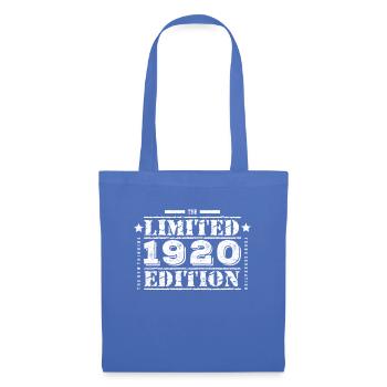 1920 Limited Edition Geburtstag - Stoffbeutel - Hellblau - Vorne