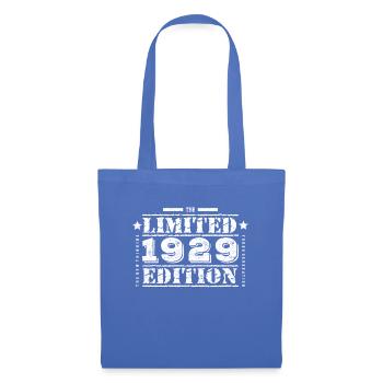 1929 Limited Edition Geburtstag - Stoffbeutel - Hellblau - Vorne