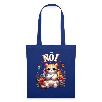Chat drôle de dire non ! Pour les amoureux des chats - Sac en tissu - bleu royal - Devant