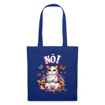 Chat drôle de dire non ! Pour les amoureux des chats - Sac en tissu - bleu royal - Devant