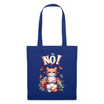 Chat drôle de dire non ! Pour les amoureux des chats - Sac en tissu - bleu royal - Devant