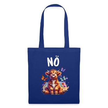 Highland Cow dit non pour les garçons et les filles - Sac en tissu - bleu royal - Devant