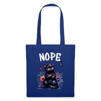 Chat drôle de dicton non pour les amoureux des chats - Sac en tissu - bleu royal - Devant