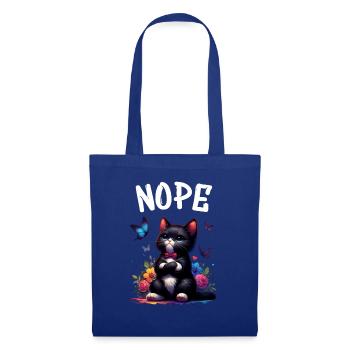 Chat drôle de dicton non pour les amoureux des chats - Sac en tissu - bleu royal - Devant