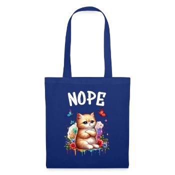 Chat drôle de dicton non pour les amoureux des chats - Sac en tissu - bleu royal - Devant