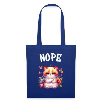 Chat drôle de dicton non pour les amoureux des chats - Sac en tissu - bleu royal - Devant