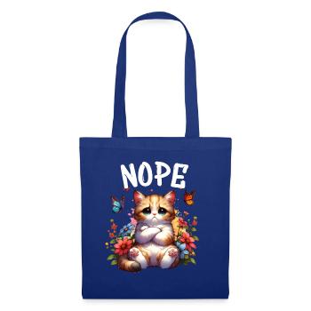 Chat drôle de dicton non pour les amoureux des chats - Sac en tissu - bleu royal - Devant