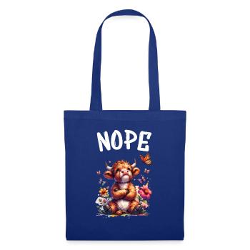 Highland Cow dit non aux garçons et aux filles - Sac en tissu - bleu royal - Devant