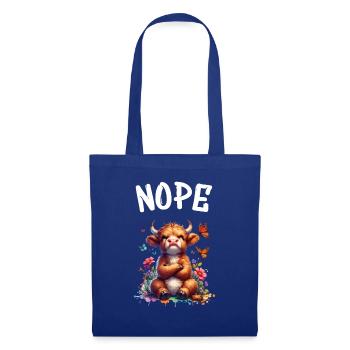 Highland Cow dit non aux garçons et aux filles - Sac en tissu - bleu royal - Devant