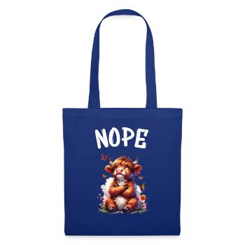 Highland Cow dit non aux garçons et aux filles - Sac en tissu - bleu royal - Devant