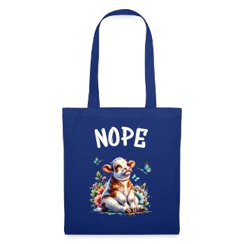 Cow Saying Nope for Boys and Girls - Tote Bag - royal blue - Front