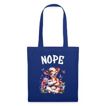 Cow Saying Nope for Boys and Girls - Tote Bag - royal blue - Front