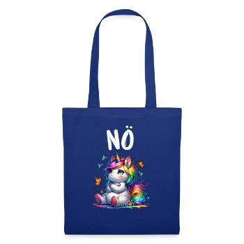 Licorne disant non garçon et fille créature mythique - Sac en tissu - bleu royal - Devant