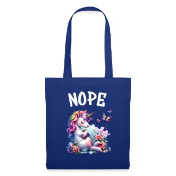 Licorne disant non Garçon et fille Créature mythique - Sac en tissu - bleu royal - Devant