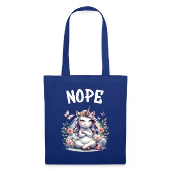 Licorne disant non Garçon et fille Créature mythique - Sac en tissu - bleu royal - Devant