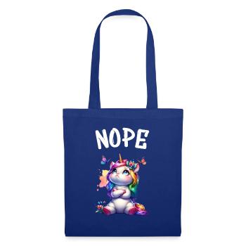 Licorne disant non Garçon et fille Créature mythique - Sac en tissu - bleu royal - Devant