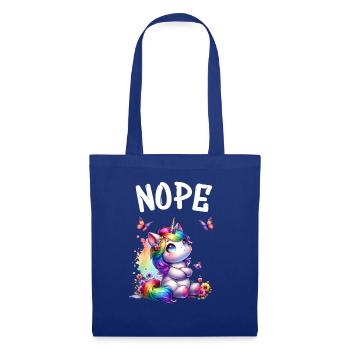 Licorne disant non garçon et fille créature mythique - Sac en tissu - bleu royal - Devant