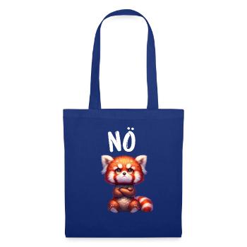 Panda roux Drôle Dicton Non, Renard de Feu - Sac en tissu - bleu royal - Devant