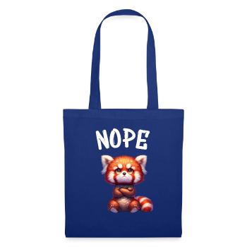 Panda roux Drôle Dicton Non, Renard de Feu - Sac en tissu - bleu royal - Devant