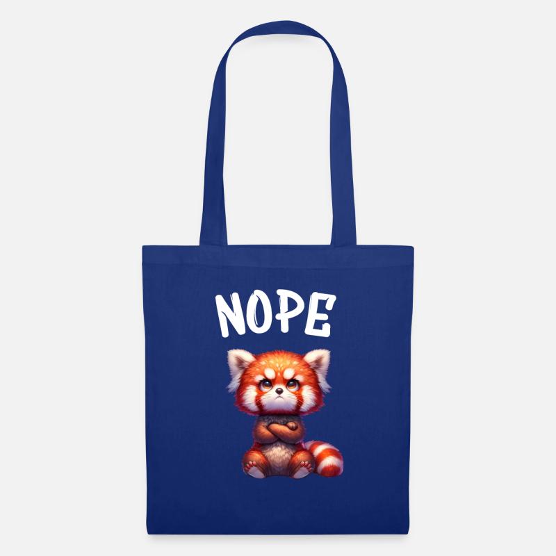 Roter Panda Lustiger Spruch Nope Feuerfuchs - Stoffbeutel - Royalblau