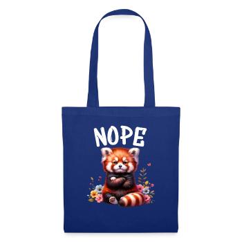 Red Panda Funny Saying Nope Fire Fox - Tote Bag - royal blue - Front