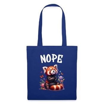 Panda roux Drôle de dicton Nope Renard de Feu - Sac en tissu - bleu royal - Devant