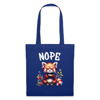 Panda roux Drôle de dicton Nope Renard de Feu - Sac en tissu - bleu royal - Devant
