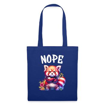 Panda roux Drôle de dicton Nope Renard de Feu - Sac en tissu - bleu royal - Devant
