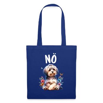 Havanese Lustiger Spruch Nö für Hundeliebhaber - Stoffbeutel - Royalblau - Vorne