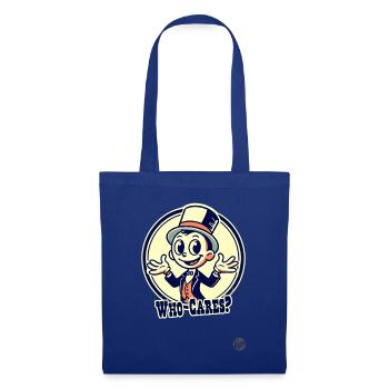 Homme de dessin animé rétro avec un chapeau : qui s’en soucie ? - Sac en tissu - bleu royal - Devant