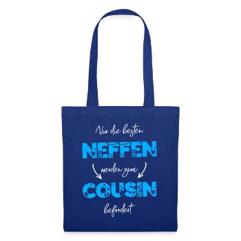 Nur die besten Neffen werden zum Cousin befördert - Stoffbeutel - Royalblau - Vorne