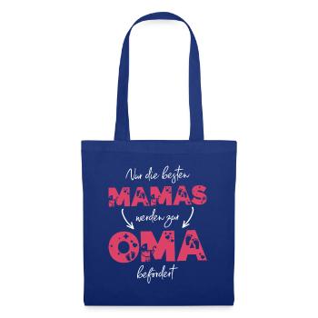 Nur die besten Mamas werden zur Oma befördert - Stoffbeutel - Royalblau - Vorne