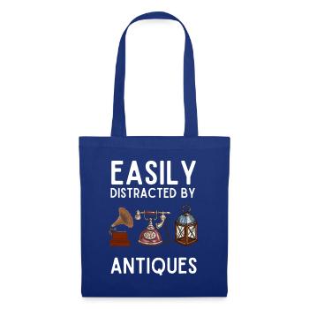 Facilement distrait par Antiques Shirt Antique Lover - Sac en tissu - bleu royal - Devant