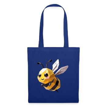 Cute Bee Bumblebee – Nature Design Geometric - Tote Bag - royal blue - Front