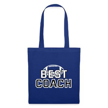 BEST COACH - American Football T-Shirt - Stoffbeutel - Royalblau - Vorne