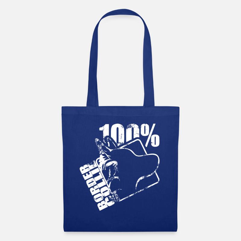 BORDER COLLIE 100 - Stoffbeutel - Royalblau