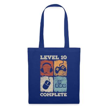 10th Birthday Level Complete Gaming - Tote Bag - royal blue - Front
