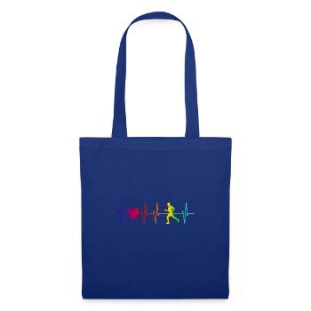 Pouls cardiofréquence coureur - Course - Joggeur - Sac en tissu - bleu royal - Devant